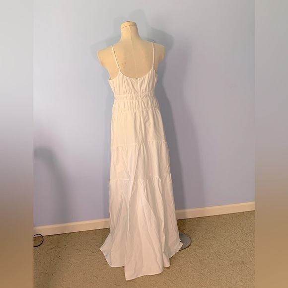 Express tiered white goddess maxi summer dress size small adjustable strap - Picture 8 of 10